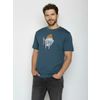 Afbeelding van Green Bomb | T-shirt Smokey Walrus, blauw pine bio katoen