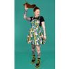 Afbeelding van Run & Fly | Pinafore jurk, Unicorn stripes flared 