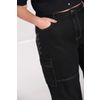 Afbeelding van Hell Bunny | Zwarte baggy jeans broek Cameron, met zakken en D-ringen