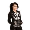 Afbeelding van Killer Panda | Hoody met rits Kp Raw met witte rug veter, pootjes en oren