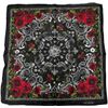 Afbeelding van Zacharia | Bandana zwart met rode rozen en witte paisley print