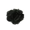 Afbeelding van Zacharia | Grote platte zwarte roos op haarklip en broche