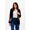 Afbeelding van Sugarhill Brighton | Cardigan Yvette, zwart met block stripes