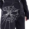 Afbeelding van Heartless | Stoere zwarte broek Widow maker met witte spinnenweb en spin