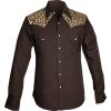 Afbeelding van Chenaski | Rockabilly '50 cowboy overhemd, leopard black