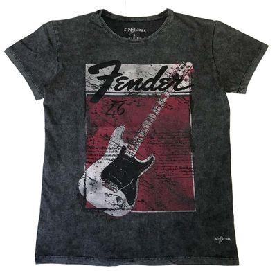 Foto van S-Ponder | Heren T-shirt Fndr guitar, stonewash 