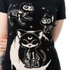 Afbeelding van Cupcake Cult | T-shirt Moonlight met skelet katjes