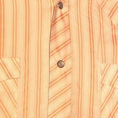 Foto van Chenaski | Retro cowboy overhemd, stripes creme wit oranje