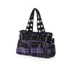 Afbeelding van Banned | Handtas Camdyn van paarse tartan met Gothic & Punk details