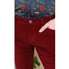 Afbeelding van Run & Fly | Bordeaux Ribcord broek jaren 70 stijl stretch met wijde pijpen