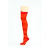 Afbeelding van Flirt | Overknee sokken oranje rood gestreept