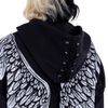 Afbeelding van Vixxsin | Gothic hoody Asmodeus met veter details en vleugels op het rugpand