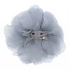 Afbeelding van Zacharia | Grote platte zilveren roos op haarklip en broche