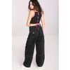 Afbeelding van Hell Bunny | Zwarte baggy jeans broek Cameron, met zakken en D-ringen