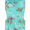 Afbeelding van Hell Bunny | Jaren 50 jurk Ayanna aqua-blauw met bloemen en dolfijnen