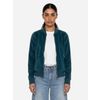 Afbeelding van ATO Berlin | Retro jas Bebe van oceaan groen-blauwe katoen velours BCI