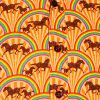 Afbeelding van Chenaski | Overhemd Seventies Rainbows & Horses creme met regenboog 