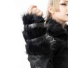 Afbeelding van Poizen Industries | Glam-punk jas Ravens Rose met pvc details gespen en kettinkjes