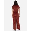 Afbeelding van ATO Berlin | Jumpsuit Olivia van hennarode ribcord katoen mix