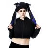 Afbeelding van Cup Cake Cult | Punk muts Rini met paarse tartan konijnen oren en ketting