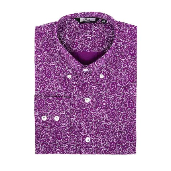 Relco | Overhemd met paars wit paisley patroon