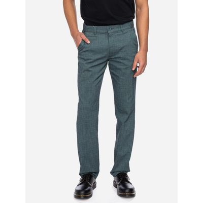 ATO Berlin | Pantalon Jorjo, klassieke linnenlook structuur in blauw groen met stretch