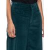 Afbeelding van ATO Berlin | Hoge taille broek Lacy met wijde pijpen, zee-groen fluweel