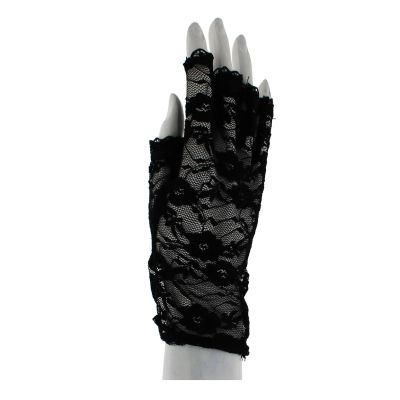 Foto van Zacharia | Korte vingerloze zwarte kanten handschoenen