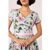 Afbeelding van Hell Bunny | Jaren '50 jurk Rina, baby-blauw met grote witte en roze vintage bloemen