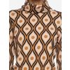 Afbeelding van ATO Berlin | Cognac beige retro print coltrui Rolli met lange mouw