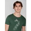 Afbeelding van Green Bomb | T-shirt Bike Rock Jump print, groen bio katoen