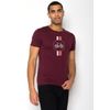 Afbeelding van Green Bomb | T-shirt Bike highway, aubergine rood bio katoen