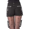 Afbeelding van Heartless | Goth korte broek Sable, met zakken, studs en banden
