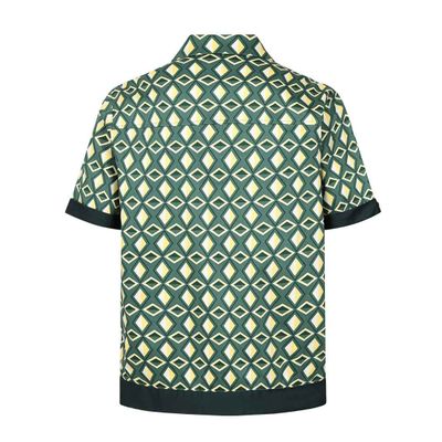 Foto van Collectif | Heren overhemd Tiki harlequin, groene ruit