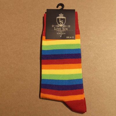 Love Sox | Gestreepte regenboog sokken