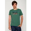 Afbeelding van Green Bomb | T-shirt Bike mountain groen bio katoen