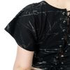 Afbeelding van Vixxsin | Gothic top, Shadowglass met diepe halslijn wijde mouwtjes en veter op de rug