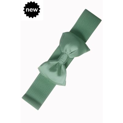 Foto van Banned | Elastiekriem Bella met strik, zee groen