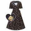 Afbeelding van Dolly and Dotty | Wikkeljurk Matilda, zwart met Mushroom print