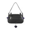 Afbeelding van Banned | Handtas zwart paarse Batwing Charm met vleermuis vleugel