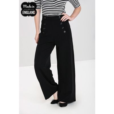 Hell Bunny | High waisted swing broek Carlie zwart