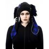 Afbeelding van Cup Cake Cult | Punk muts Bonnie met paarse tartan konijnen oren en ketting