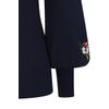 Afbeelding van Banned | Romantische blauwe trui Carla, met ballon mouwen en bloemen borduursels