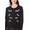 Afbeelding van Banned, Cardigan Lace Bats, zwart met vleermuizen