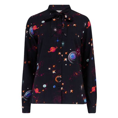 Foto van Sugarhill Brighton | Shirt top, Catrina zwart colourful universe