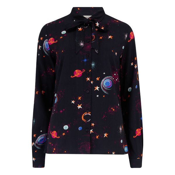 Sugarhill Brighton | Shirt top, Catrina zwart colourful universe