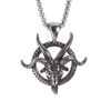 Afbeelding van Poizen Industries | Halsketting Baphomet met gehoornde bok en pentagram