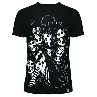 Foto van Killer Panda | T-shirt Miss Panda, zwart wit