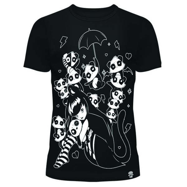 Killer Panda | T-shirt Miss Panda, zwart wit