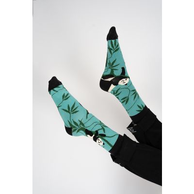 Green Bomb | Animal Panda sokken, bio katoen